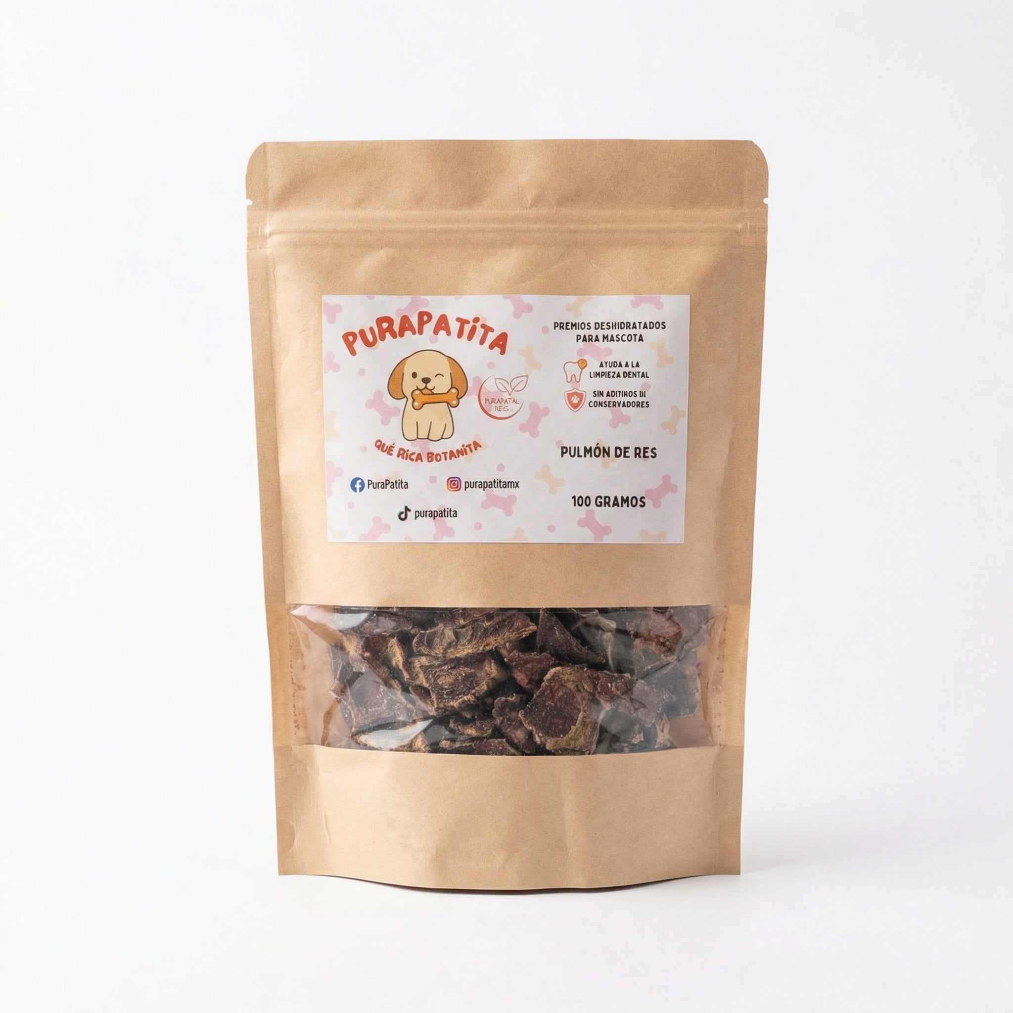 Pulmón de res deshidratado