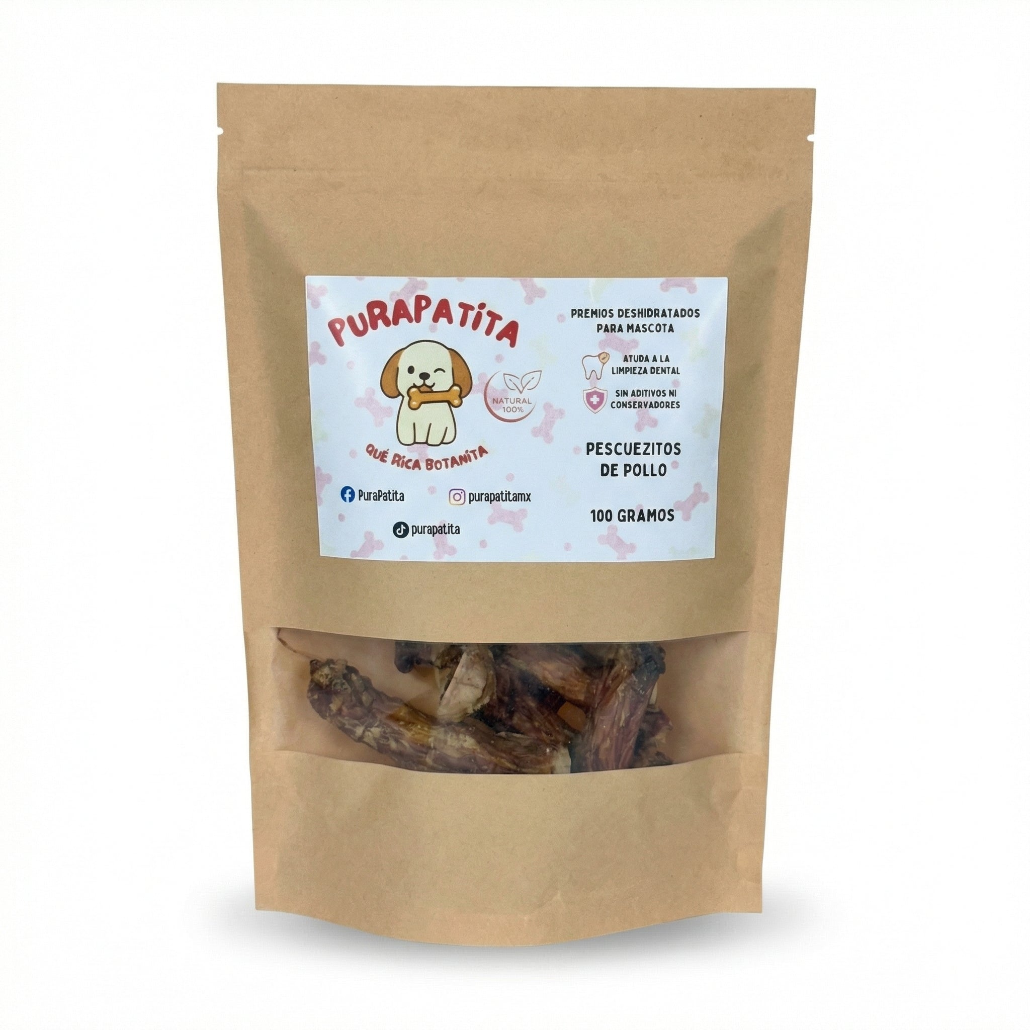 Pescuezitos de pollo deshidratados