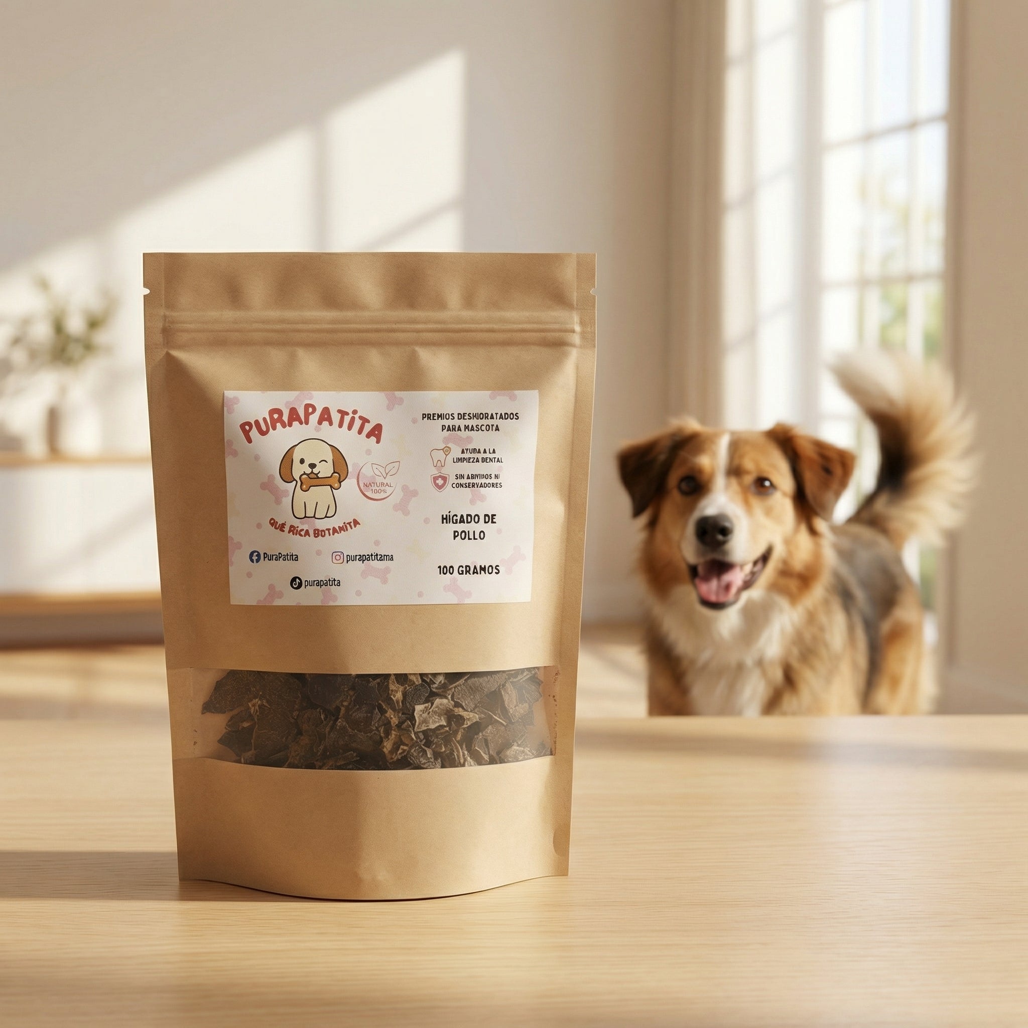 Hígado de pollo deshidratado