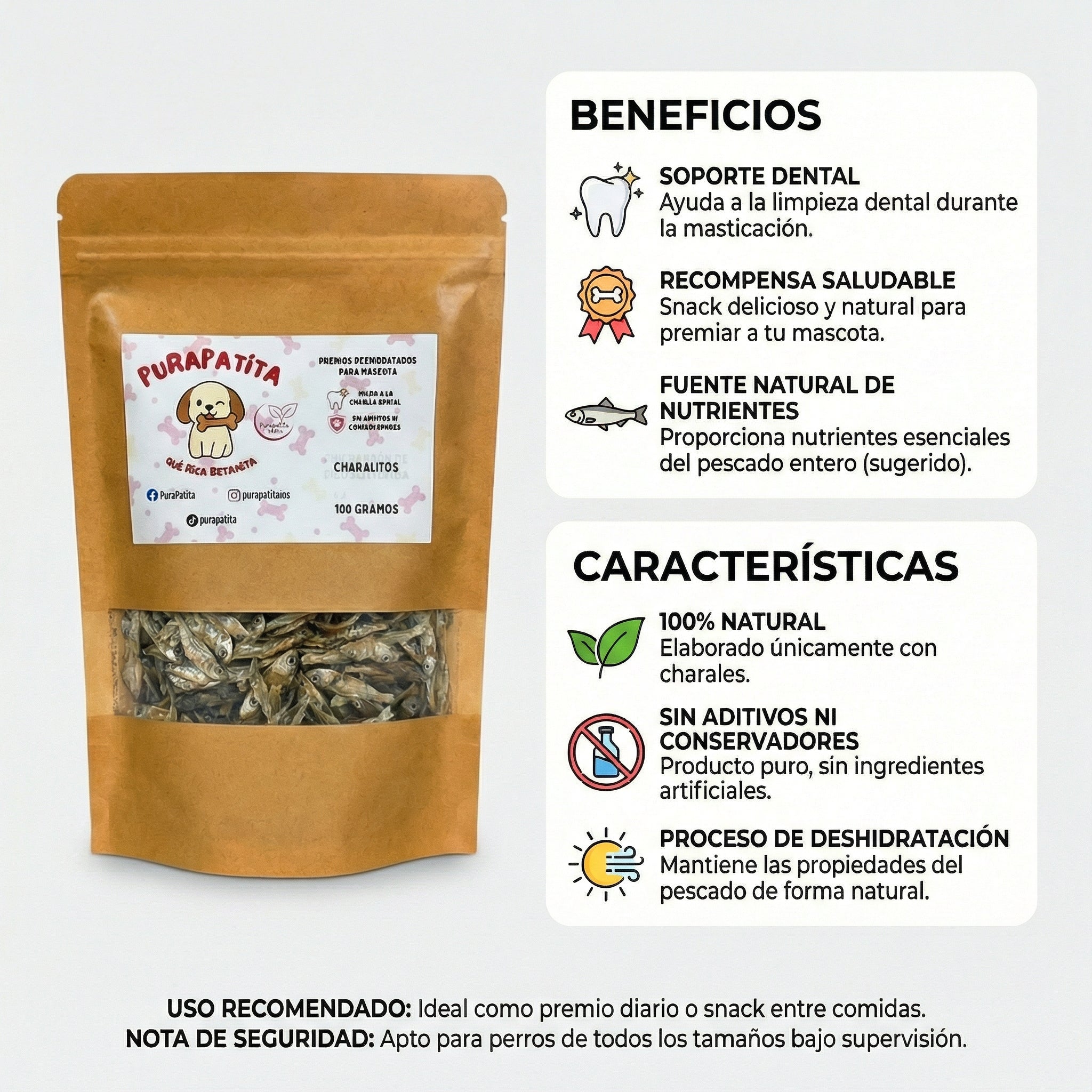 Charalitos deshidratados